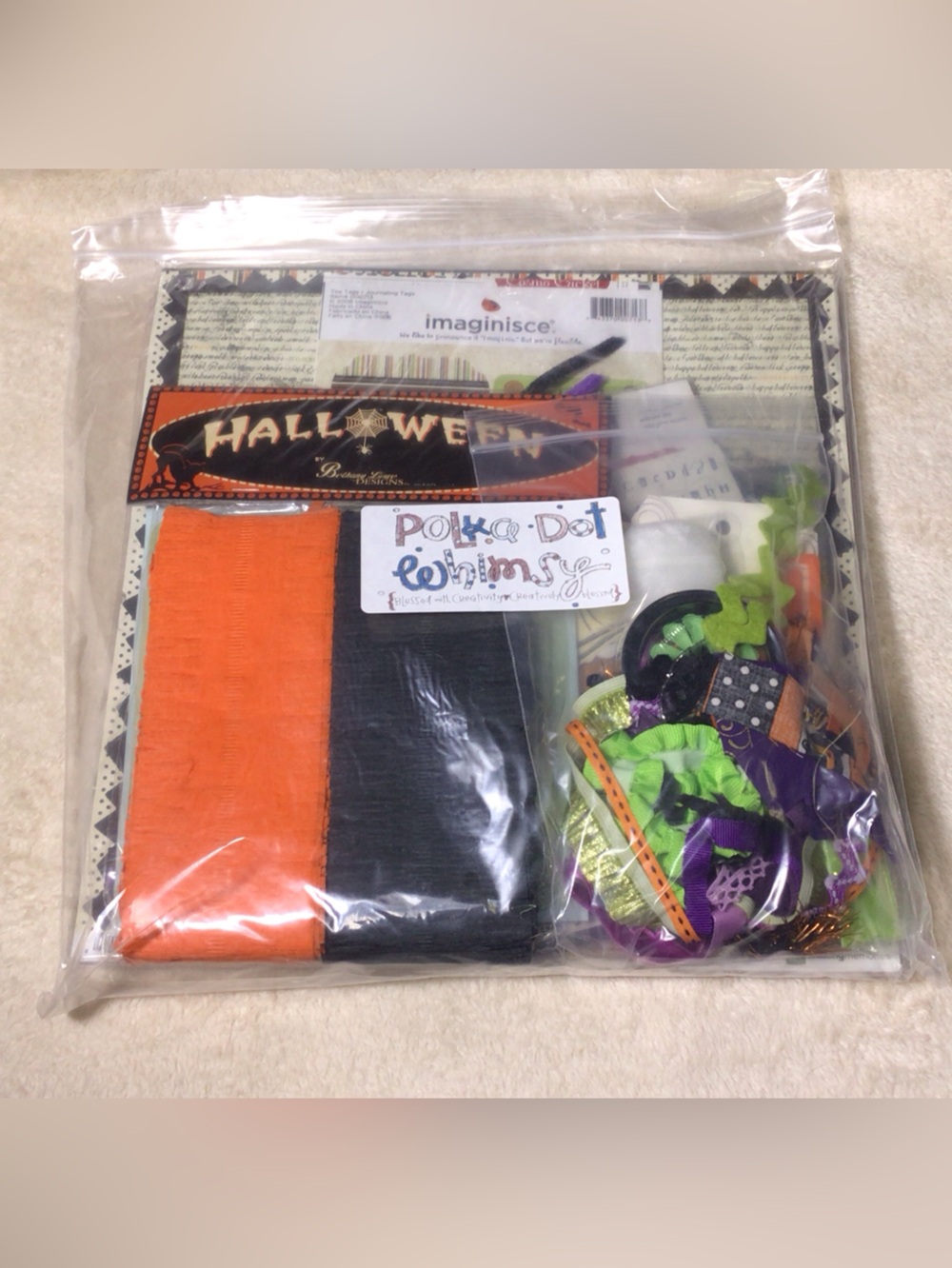 Halloween Craft Kit - Orange, Black, Purple & Lime Accents